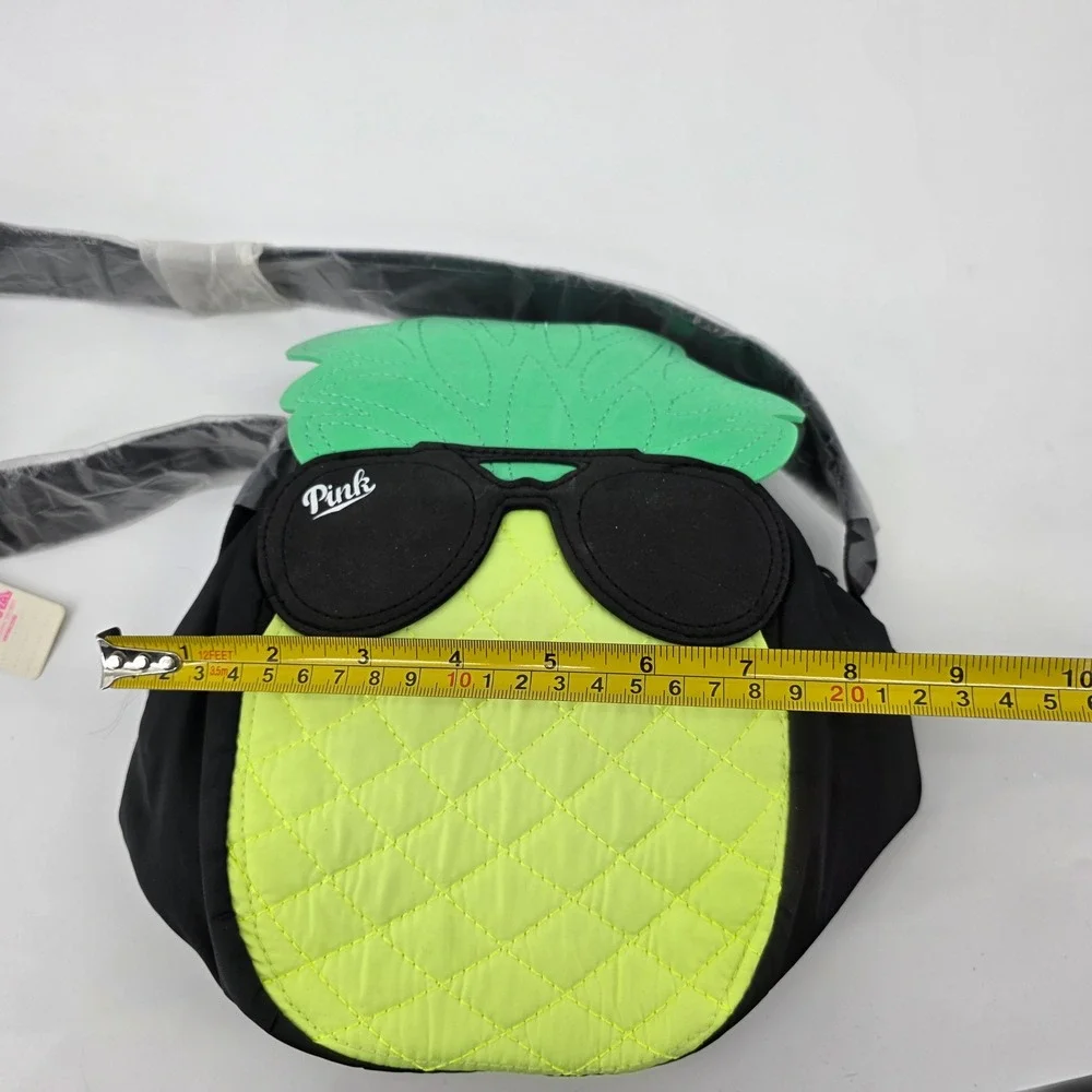 Victoria's Secret PINK Pineapple Cooler Bag Crossbody Black Yellow‎ Green NWT